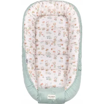 Hnízdečko pro miminko Kojenecký kokon Ander hnízdečko zavinovačka ohrádka bavlna OLIVIER SAGE 85x50 cm