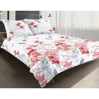 Povlečení Povlečení saténové 160x200 červená čínská růže