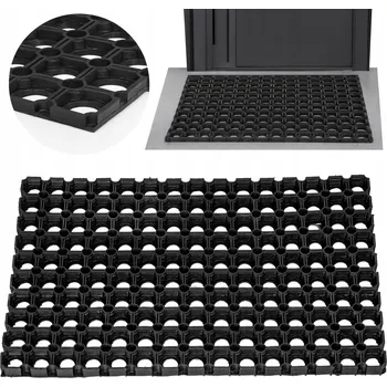 Rohožka GUMOVÁ ROHOŽKA PŘED DVEŘE VENKOVNÍ AŽUROVÁ SILNÁ NA BOTY 100x150cm