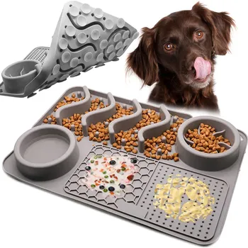 Miska pro psa Lízací podložka a miska 2v1 pro pomalé krmení