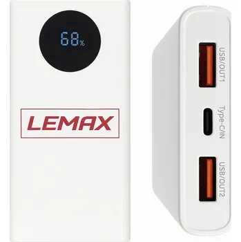 Powerbanka Powerbank 20000mAh rychlé nabíjení USB-C PD QC3.0 přenosný Bílý