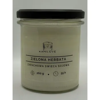 Svíčka Sójová vonná svíčka ZIELONA HERBATA KamiLove