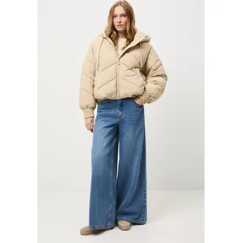 Bunda Medicine dámská, béžová barva, zimní, oversize RW25-KUD802 08X, vel. L