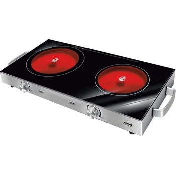 Vařič MPM MKE 23 dvouplotýnkový vařič se sklokeramickou deskou