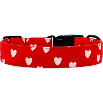 Obojek pro psa PafDog® Softshellový obojek pro psy - LÁSKA ČERVENÝ Vyberte velikost: XS
