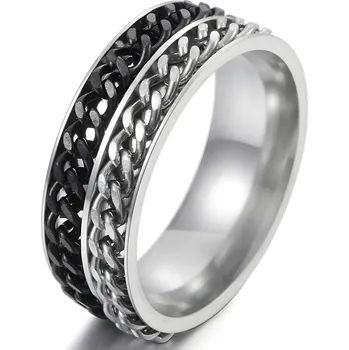 Prsten IZMAEL Prsten WA 17064 Černá/Stř. KP17064 62mm KP17064