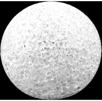 Vánoční dekorace LED svítící koule Ø8 cm bílá teplá 1 ks