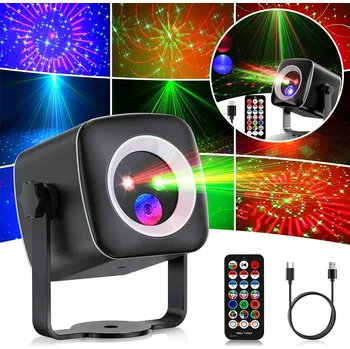 Světelný efekt KOLOROFON DISCO REFLEKTOR RGB PROJEKTOR DISCO KOULE S OVLÁDÁNÍM