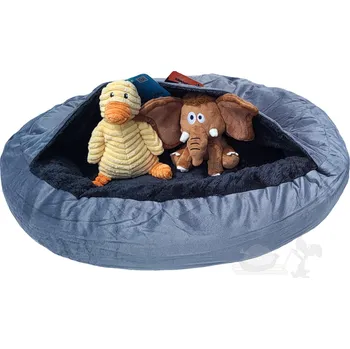 Pelíšek pro psa UNIQ PETS pelech ZAJÍČEK šedý M 48x48x10cm