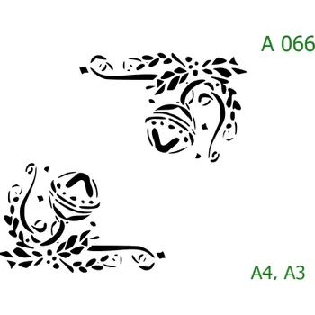 Plastová šablona pro malování - Vánoce - Rolničky (A066) - A3 , Nelepící folie