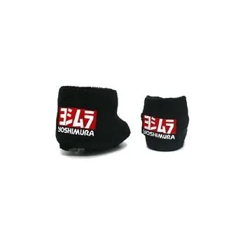 Zabezpečení motocyklu Sada 2 ks univerzálních návleků na nádržku brzdové kapaliny černé froté bavlna ochrana proti úniku kapaliny a UV záření Yoshimura