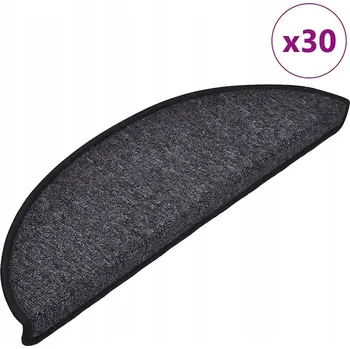 Nášlap na schod Podložky na schody 30 ks Antracit 56x17x3 cm