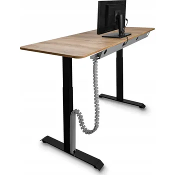 kabelová chránička Obdélníkový psací stůl Zdesk 110 x 13,4 x 1 cm, stříbrný