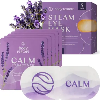 Pleťová maska Body Restore Steam Eye Mask Lavender maska na oční okolí s vůní levandule 5 ks