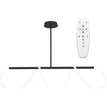 ZÁVĚSNÉ STROPNÍ SVÍTIDLO MODERNÍ LED BÍLÁ WHITE LONG BLACK