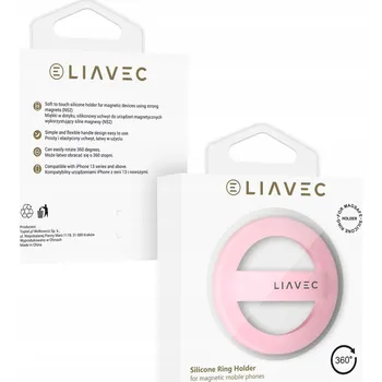 Pouzdro na mobilní telefon Držák na prsty Liavec, růžový