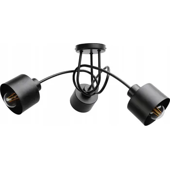 Stropní svítidlo LED Lampa LOFT 3 X E27 HRNEK ČERNÁ