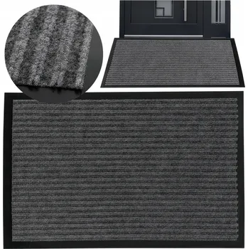 GUMOVÁ VSTUPNÍ ROHOŽKA PŘED DVEŘE, PROTISKLUZOVÁ, ABSORPČNÍ, 90x150 cm
