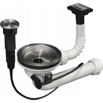 Sifon PŘÍSTĚNNÝ SIFON DŘEZOVÝ S AUTOMATICKOU ZÁTKOU PUSH BUTTON