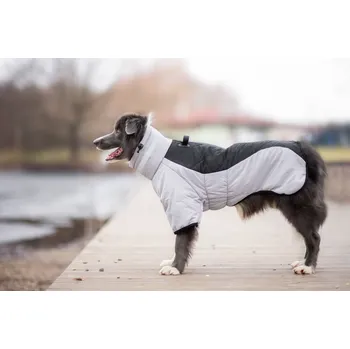 Obleček pro psa Vsepropejska Plex zimní bunda pro psa Barva: Černá, Délka zad (cm): 61, Obvod hrudníku: 70 - 78 cm