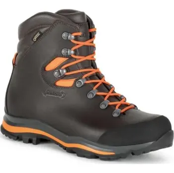 Pánská treková obuv AKU Riserva GTX kožená - pánská - tmavě hnědá/oranžová Velikost: 40