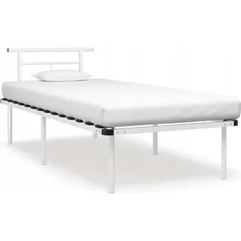 Postel Manželská kovová postel VidaXL 90x200 bílá