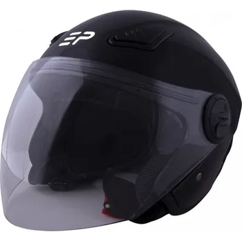 Helma na motorku PŘILBA ELEKTROPOWER NA SKÚTR S HLEDÍM ČERNÁ - S