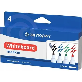 Popisovač na bílou tabuli vícebarevný Centropen 4 ks