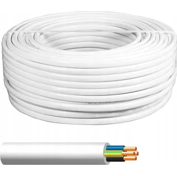 elektrický kabel Instalační kabel kulatý vodič YDY 4x6 450/750V polský za metr