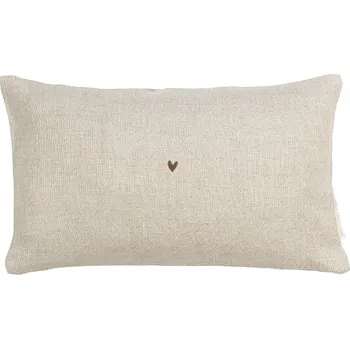 Polštář Bastion Collections Polštář 30x50cm Naturel, Heart brown AN-CUSHION-134-BC