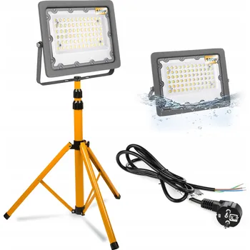 Halogen LED Stavební Reflektor 100W / 10000lm se Stativem, Stojanem a Kabelem