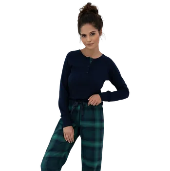 Dámské pyžamo Dámské dlouhé pyžamo Sensis Cassandra S Modrá