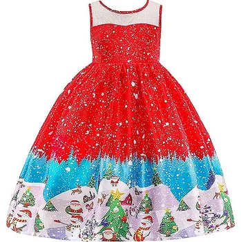 Karnevalový kostým Princess Vánoční šaty červené 110