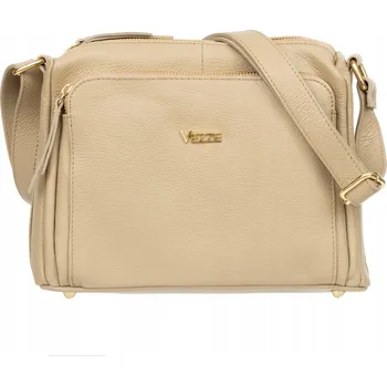 Kabelka Vezze kabelka z pravé lícové kůže béžová