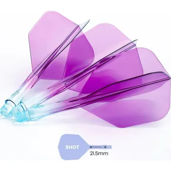 Příslušenství pro šipky Caliburn Letky SUP - No6 - Two Tone - Blue & Purple - short