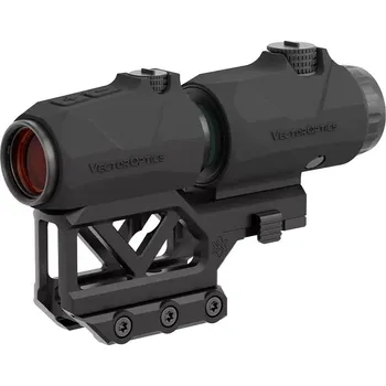 Puškohled Vector Optics VO set kolimátoru a předsádky MAVERICK na 1-dílné RIS základně - Černá