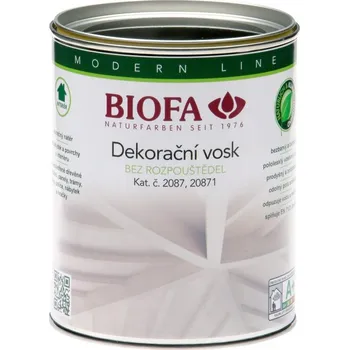barva a nátěr na dřevo Biofa Dekorační vosk bez obsahu rozpouštědel Balení: 375ml, Odstín: Transparentní