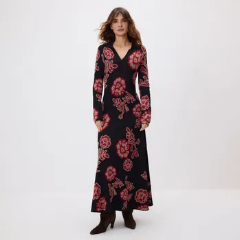 Dámské šaty Reserved - Vzorované šaty s viskózou - vícebarevná - 490IK-MLC - 490IK-MLC-S