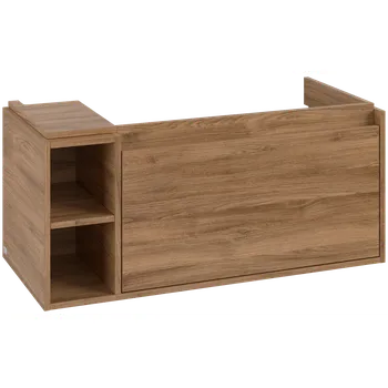 Koupelnový nábytek Villeroy & Boch Skyla - Skříňka pod umyvadlo 972x439 mm, 1 zásuvka, otevřená část vlevo, Oak Kansas C79000RH