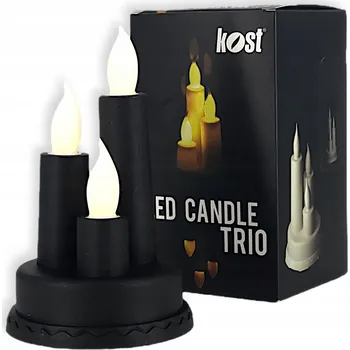 Svíčka LED svíčka Kost do hřbitovních svíček , černá, 14 cm