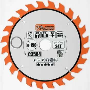 Pilový kotouč PILOVÝ KOTOUČ S WIDIOVÝMI ZUBY NA DŘEVO 150x20/16 24T WIDIA C3504