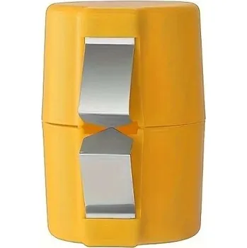 Stojánek na vajíčko Přenosný otevírací stroj na vejce Plastový kuchyňský nástroj s kovovými zobáčky Praktický pomocník pro snadné otevírání vajec žlutá