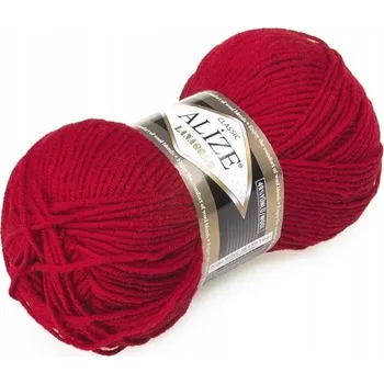 Příze Vlna Alize Lanagold 56 - červená