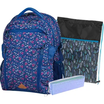 Školní batoh Studentský set Flower field třídílný