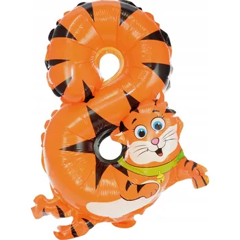 Fóliové balónky KOT (Kočka) k 8. narozeninám, 45 cm, 1 kus