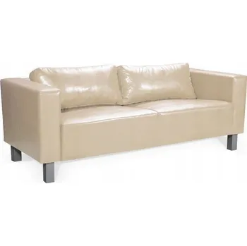 Pohovka Pohovka Veneti 183 x 75 cm látka + eko kůže béžová