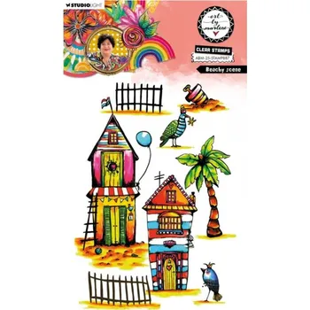 Razítko Studio Light Gelová razítka Studio Light 25“, 8 ks - Na pláži