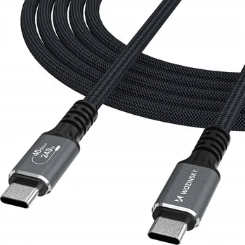 Datový kabel Kabel Wozinsky USB typ C - USB typ C 2 m černý