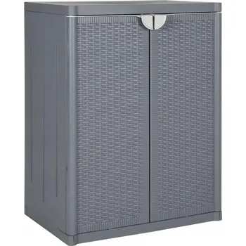 Zahradní skříňka, šedá, 65 x 45 x 88 cm, PP ratan