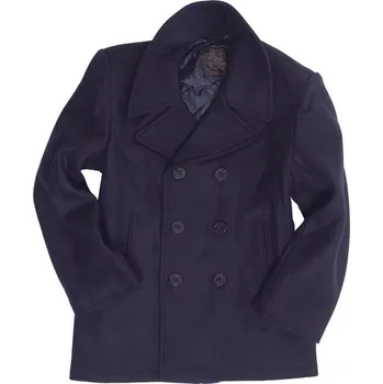 Pánský zimní kabát Kabát US PEA COAT vlněný TMAVĚMODRÝ Kabát US PEA COAT vlněný TMAVĚMODRÝ vel. XXL